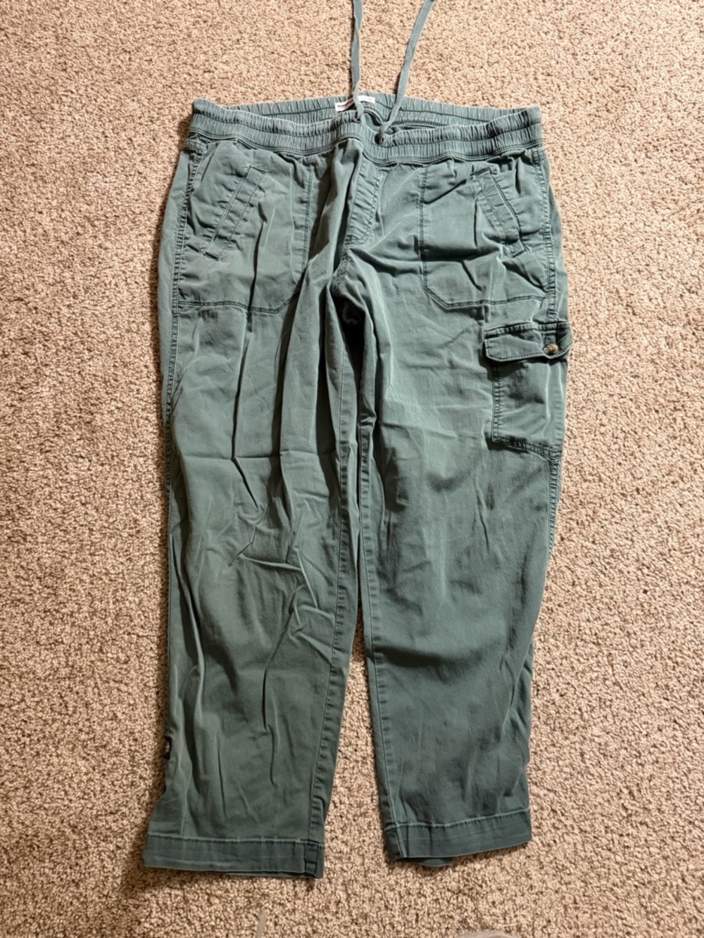 Sonoma Green Cargo Joggers with Drawstring